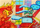 繪畫作品：我是消防小戰(zhàn)士