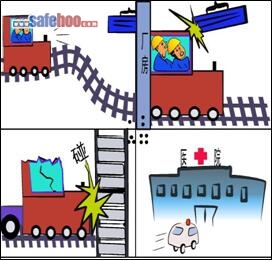 悶頭作業(yè)忙、撞車把人傷
