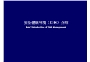 安全健康環(huán)境（EHS）介紹培訓(xùn)課件