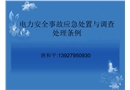電力安全事故應(yīng)急處置與調(diào)查處理?xiàng)l例