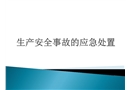 生產(chǎn)安全事故的應(yīng)急處置