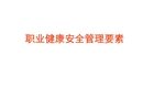 職業(yè)健康安全管理要素
