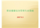 職業(yè)健康安全管理專業(yè)基礎