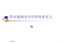 職業(yè)健康安全管理體系講義
