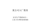 某公司入廠教育——工業(yè)衛(wèi)生和職業(yè)病預防