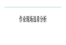 作業(yè)現(xiàn)場(chǎng)違章分析