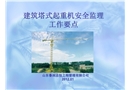 建筑塔式起重機安全監(jiān)理工作要點