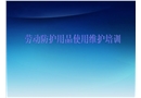 安全勞保用品使用維護(hù)培訓(xùn)