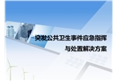 突發(fā)公共衛(wèi)生事件應(yīng)急指揮與處置解決方案