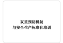 雙重預(yù)防機(jī)制與安全生產(chǎn)標(biāo)準(zhǔn)化