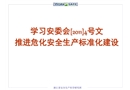 推進?；踩a(chǎn)標準化建設