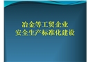 冶金等工貿(mào)企業(yè)安全生產(chǎn)標(biāo)準(zhǔn)化建設(shè)