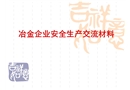冶金企業(yè)安全生產(chǎn)交流材料