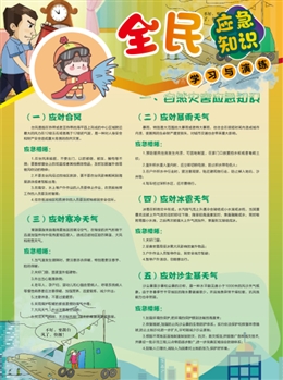 全民應(yīng)急知識(shí)學(xué)習(xí)與演練宣傳單